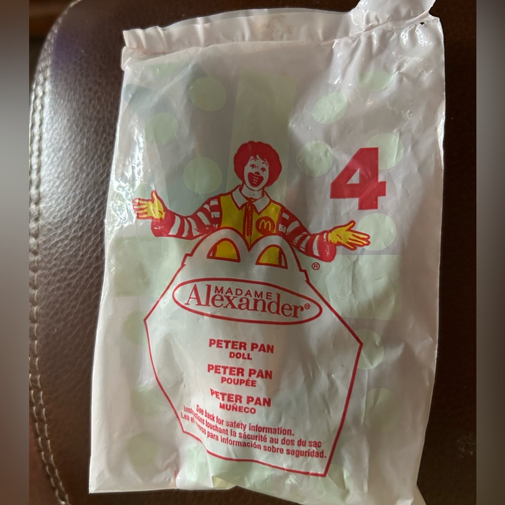 2002 McDonalds Madame Alexander Peter Pan Doll 4 New in Package